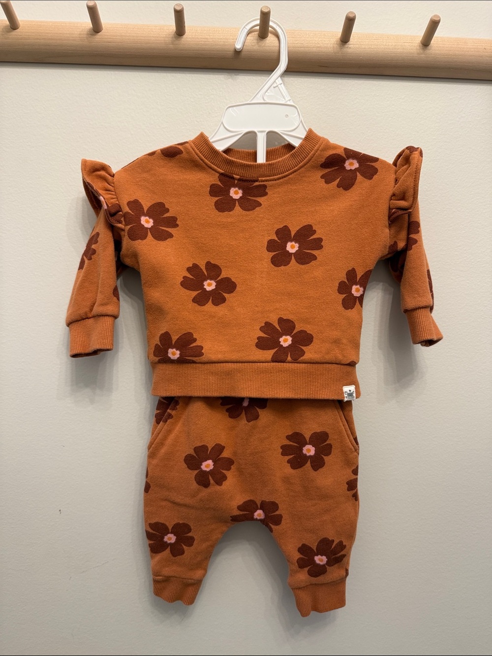 Rise Little Earthling Floral Baby Matching Set - Cozy Sweatshirt & Pants